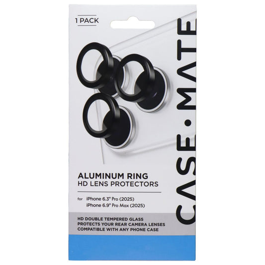 Case-Mate Aluminum HD Lens Protectors for Apple iPhone 17 Pro/Pro Max - Black Cell Phone - Screen Protectors Case-Mate - Simple Cell Bulk Wholesale Pricing - USA Seller