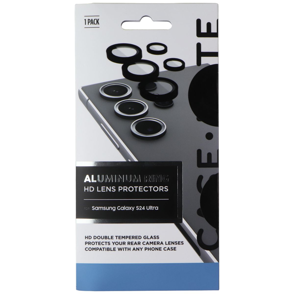 Case-Mate Aluminum Ring HD Lens Protectors for Samsung Galaxy S24 Ultra - Black Cell Phone - Screen Protectors Case-Mate - Simple Cell Bulk Wholesale Pricing - USA Seller