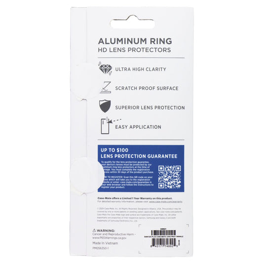 Case-Mate Aluminum Ring HD Lens Protectors for Samsung Galaxy S25 Plus - Twinkle Cell Phone - Screen Protectors Case-Mate - Simple Cell Bulk Wholesale Pricing - USA Seller