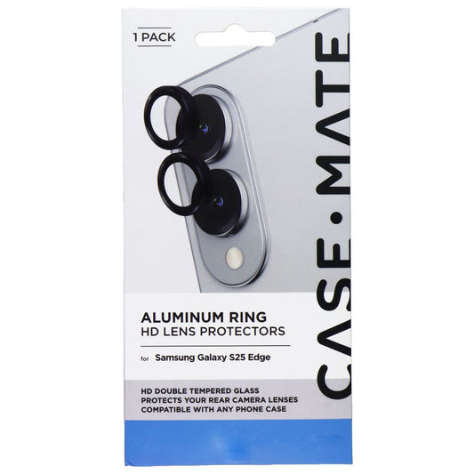 Case-Mate Aluminum Ring HD Lens Protectors for Samsung Galaxy S25 Edge - Black Cell Phone - Screen Protectors Case-Mate - Simple Cell Bulk Wholesale Pricing - USA Seller