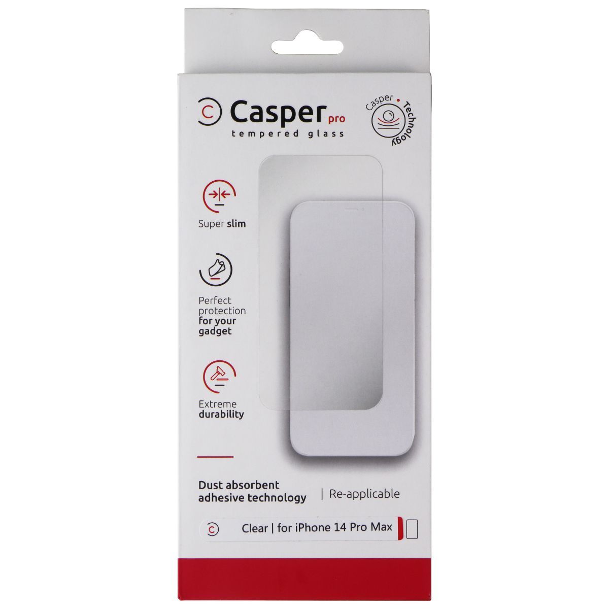 Casper Pro Tempered Glass for Apple iPhone 14 Pro Max - Clear