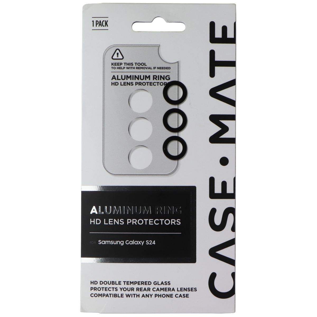 Case-Mate Aluminum Ring HD Lens Protectors for Samsung Galaxy S24 Cell Phone - Screen Protectors Case-Mate - Simple Cell Bulk Wholesale Pricing - USA Seller