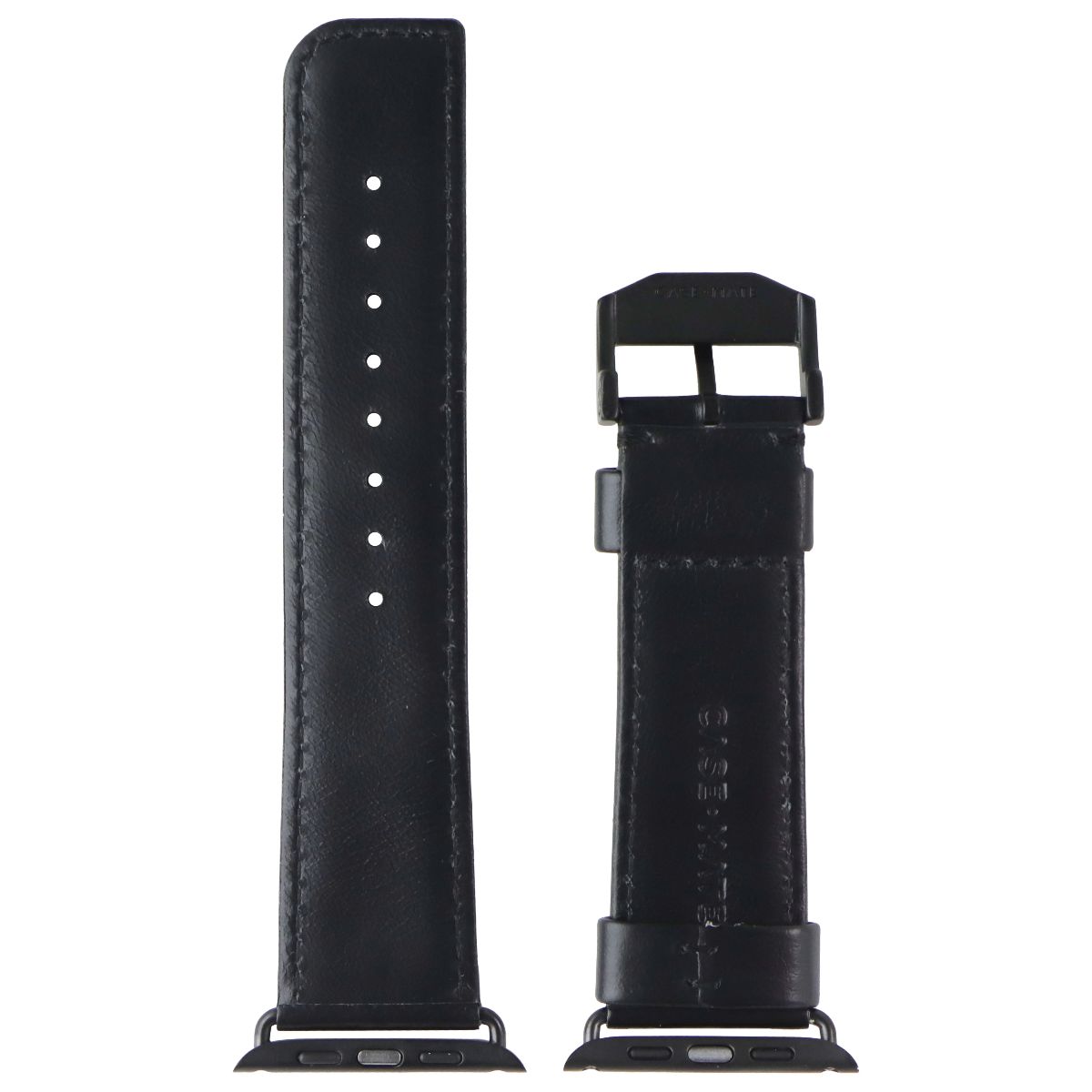 Case-Mate Watch Band for Apple Watch Series 1-10/SE (42mm-49mm) - Black Leather Smart Watch Accessories - Watch Bands Case-Mate - Simple Cell Bulk Wholesale Pricing - USA Seller
