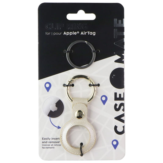 Case-Mate Clip Ring Keychain Case for Apple AirTag (CM046356) - Gold Smart Watch Accessories - Smart Watch Cases Case-Mate - Simple Cell Bulk Wholesale Pricing - USA Seller