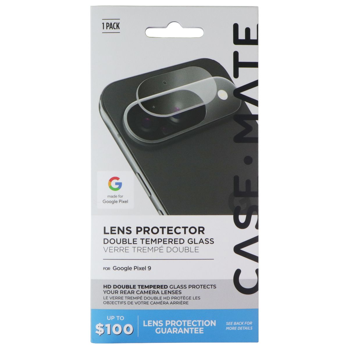 Case-Mate Double Tempered Glass Lens Protector for Google Pixel 9 Cell Phone - Screen Protectors Case-Mate - Simple Cell Bulk Wholesale Pricing - USA Seller
