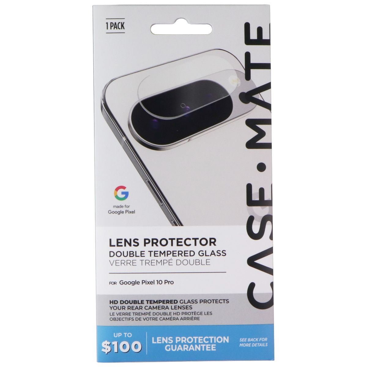 Case-Mate Double Tempered Lens Protector for Google Pixel 10 Pro Cell Phone - Screen Protectors Case-Mate - Simple Cell Bulk Wholesale Pricing - USA Seller
