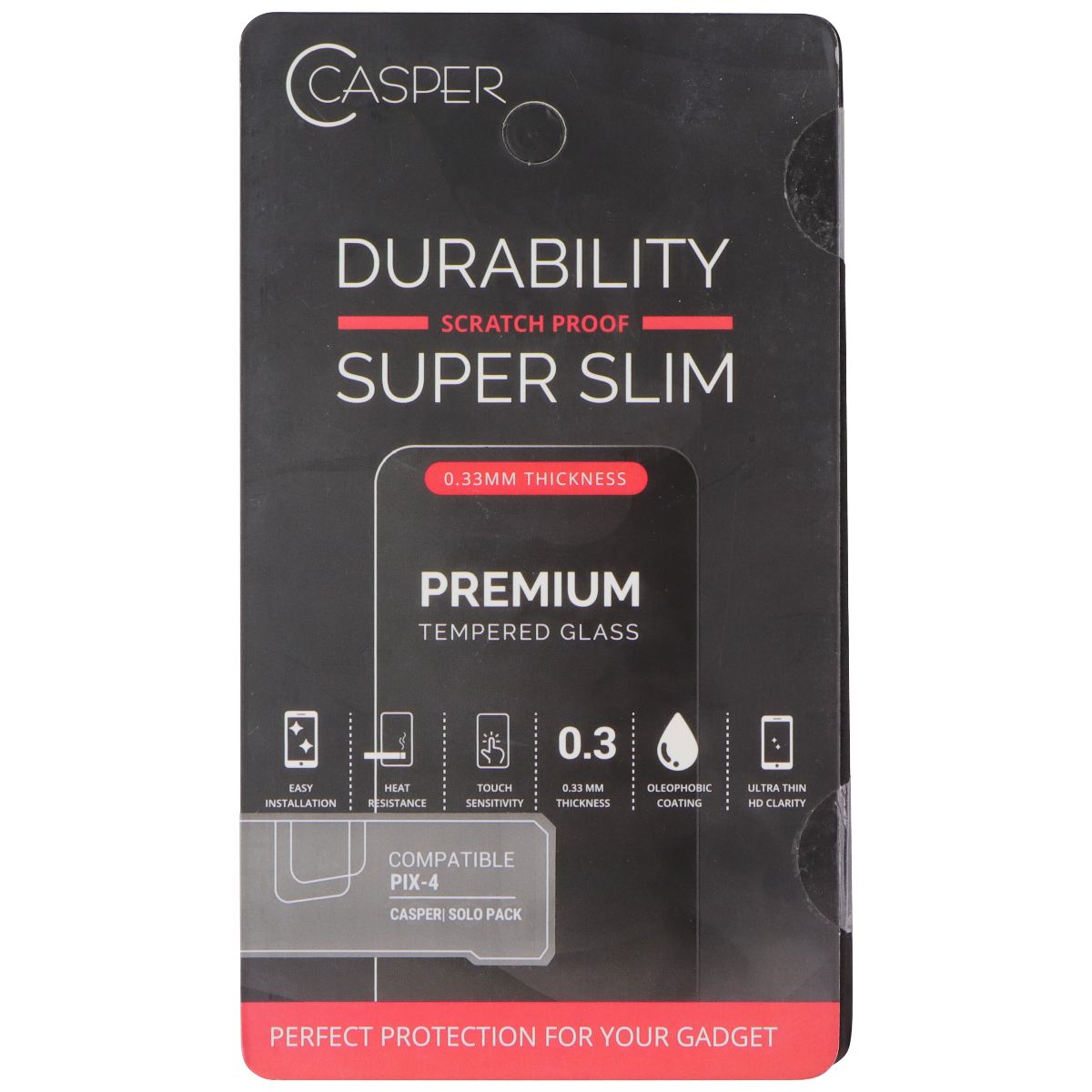 Casper Premium Super Slim 9H Tempered Glass for Google Pixel 4 Cell Phone - Screen Protectors Casper - Simple Cell Bulk Wholesale Pricing - USA Seller