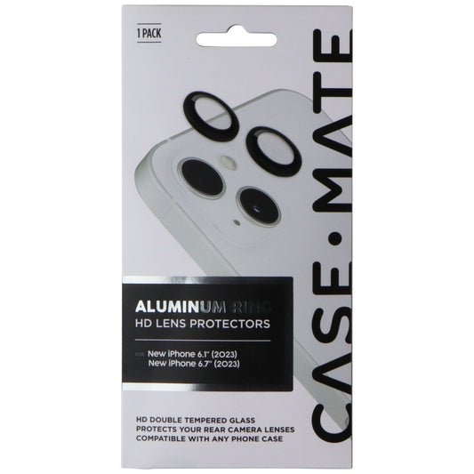 Case-Mate Aluminum Ring HD Lens Protectors for Apple iPhone 15 / 15 Plus - Black Cell Phone - Screen Protectors Case-Mate - Simple Cell Bulk Wholesale Pricing - USA Seller