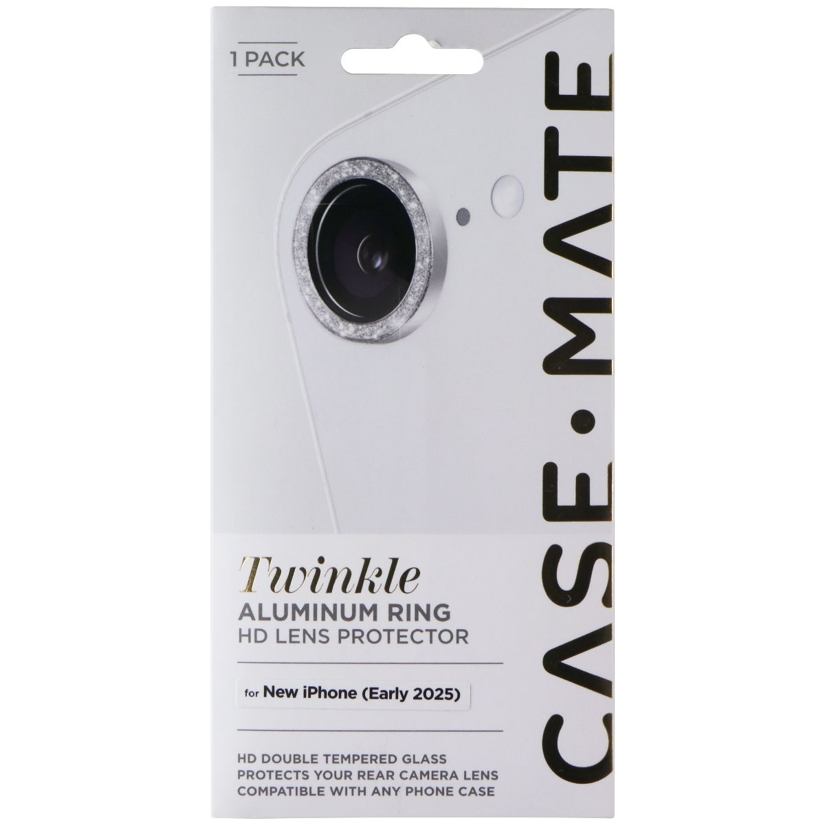 Case-Mate HD Aluminum Ring HD Lens Protector for Apple iPhone 16e - Twinkle Cell Phone - Screen Protectors Case-Mate - Simple Cell Bulk Wholesale Pricing - USA Seller