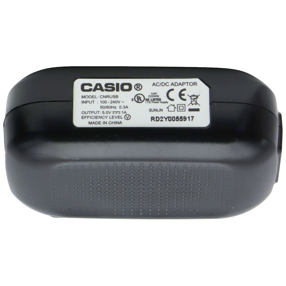 Casio (CNRUSB) (5-Volt/1-Amp) Single USB Wall Charger Travel Adapter - Black Cell Phone - Cables & Adapters Casio - Simple Cell Bulk Wholesale Pricing - USA Seller