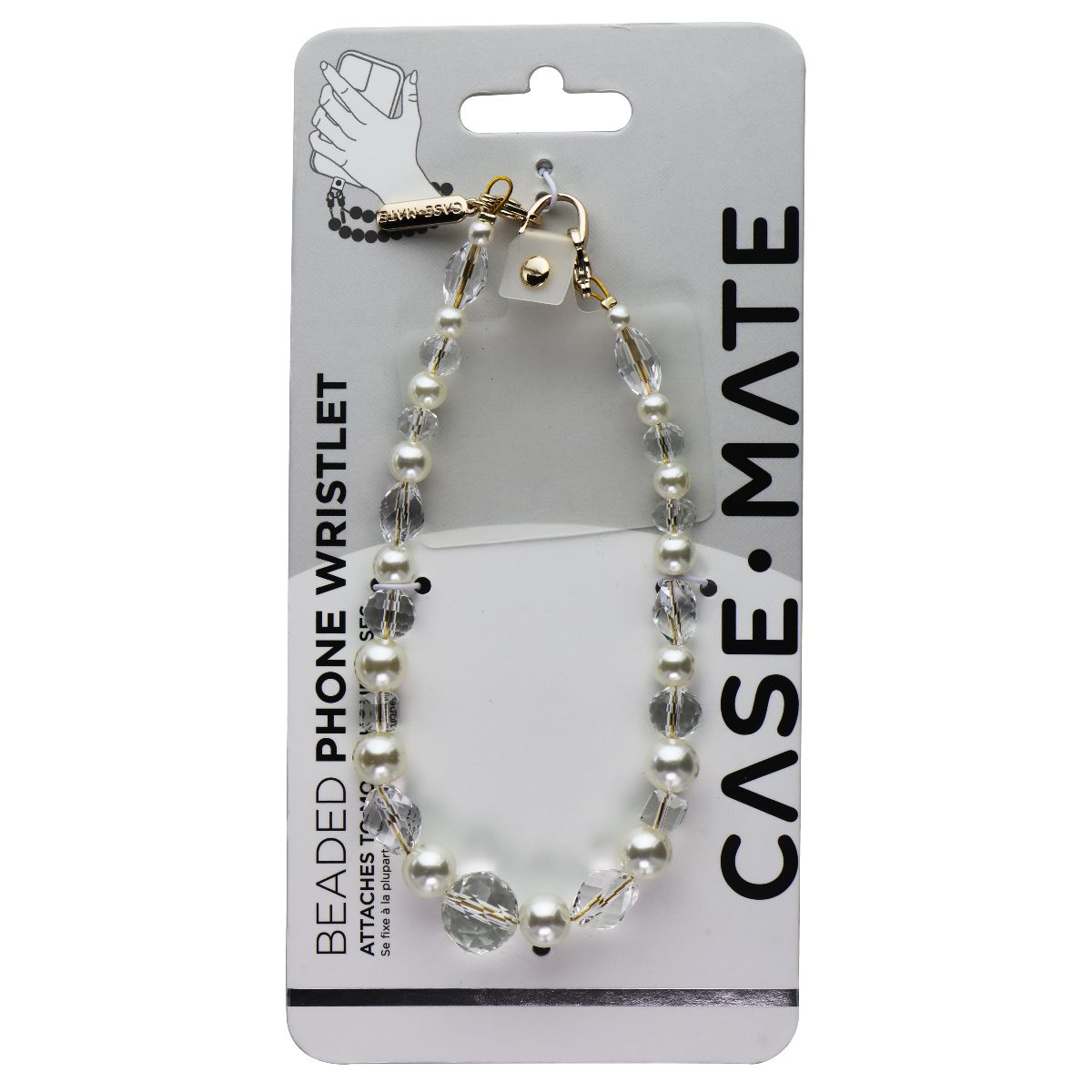 Case-Mate Beaded Wristlet Charm for Smartphones - Crystal Pearl Cell Phone - Straps & Charms Case-Mate - Simple Cell Bulk Wholesale Pricing - USA Seller