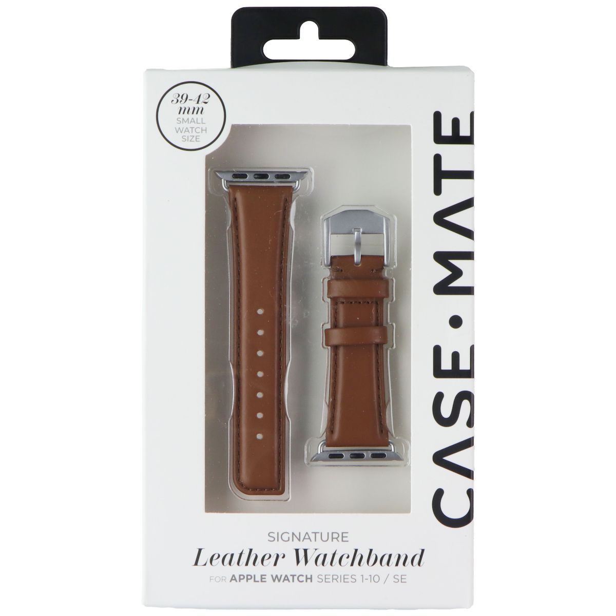 Case-Mate 39-42mm Signature Leather Band for Apple Watch Series 1-10/SE - Brown Smart Watch Accessories - Watch Bands Case-Mate - Simple Cell Bulk Wholesale Pricing - USA Seller