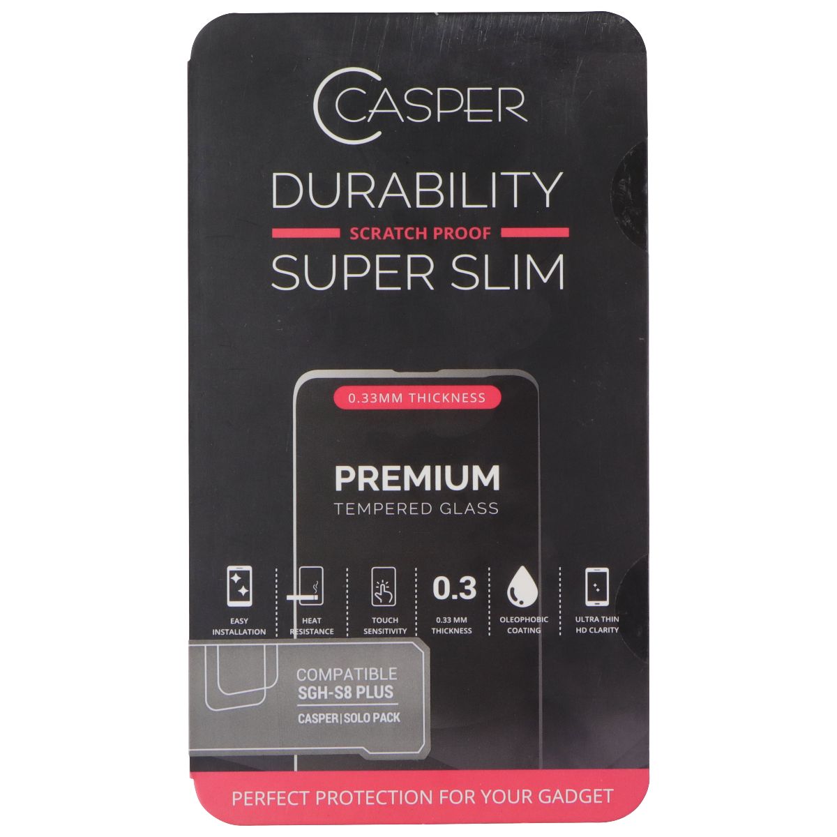 Casper Ultra Slim 9H Tempered Glass for Samsung Galaxy S8+ (Plus) Cell Phone - Screen Protectors Casper - Simple Cell Bulk Wholesale Pricing - USA Seller