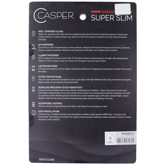 Casper Premium Tempered Glass Screen Protector for Apple iPad Pro (10.2-inch) iPad/Tablet Accessories - Screen Protectors Casper - Simple Cell Bulk Wholesale Pricing - USA Seller