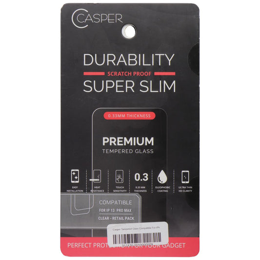 Casper Super Slim Scratch Proof Tempered Glass for Apple iPhone 13 Pro Max Cell Phone - Screen Protectors Casper    - Simple Cell Bulk Wholesale Pricing - USA Seller