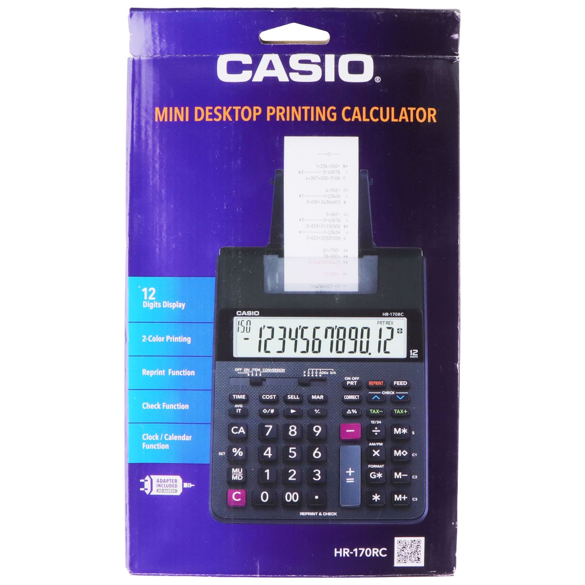 Casio HR-170RC Mini Desktop Printing Calculator - Black Office Supplies - Other Office Supplies Casio - Simple Cell Bulk Wholesale Pricing - USA Seller