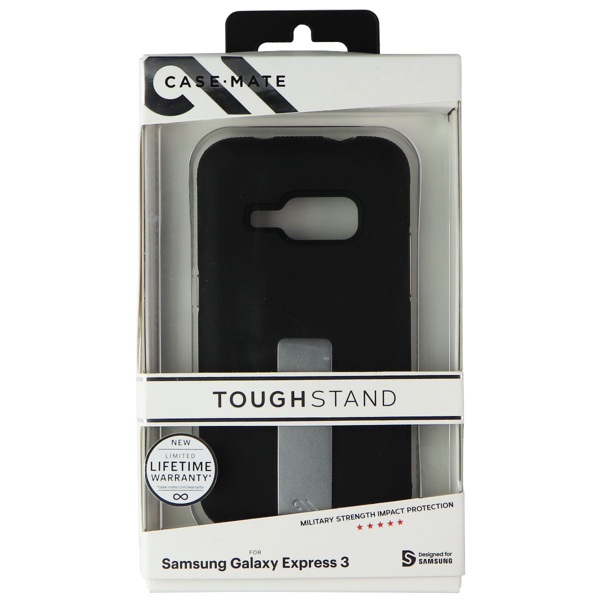 Case Mate Tough Stand Case for Samsung Galaxy Express 3 - Black / Silver Cell Phone - Cases, Covers & Skins Case-Mate    - Simple Cell Bulk Wholesale Pricing - USA Seller