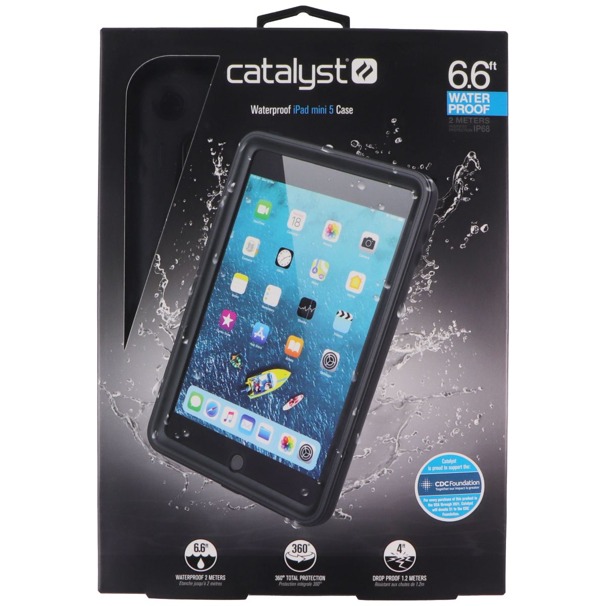 Catalyst Waterproof Protective Case for Apple iPad mini 5 - Black iPad/Tablet Accessories - Cases, Covers, Keyboard Folios Catalyst - Simple Cell Bulk Wholesale Pricing - USA Seller