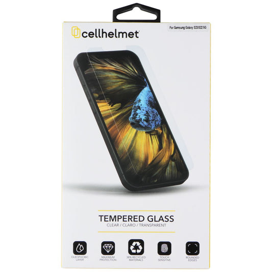 CellHelmet Tempered Glass for Samsung Galaxy S23/ S22 5G - Clear Cell Phone - Screen Protectors CellHelmet    - Simple Cell Bulk Wholesale Pricing - USA Seller
