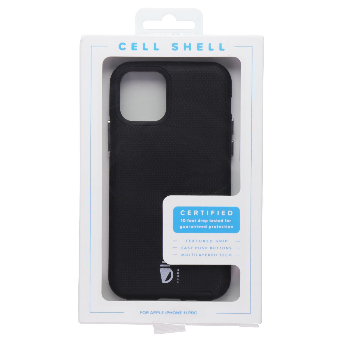 Cell Shell Hard Case for Apple iPhone 11 Pro - Black Cell Phone - Cases, Covers & Skins Cell Shell    - Simple Cell Bulk Wholesale Pricing - USA Seller