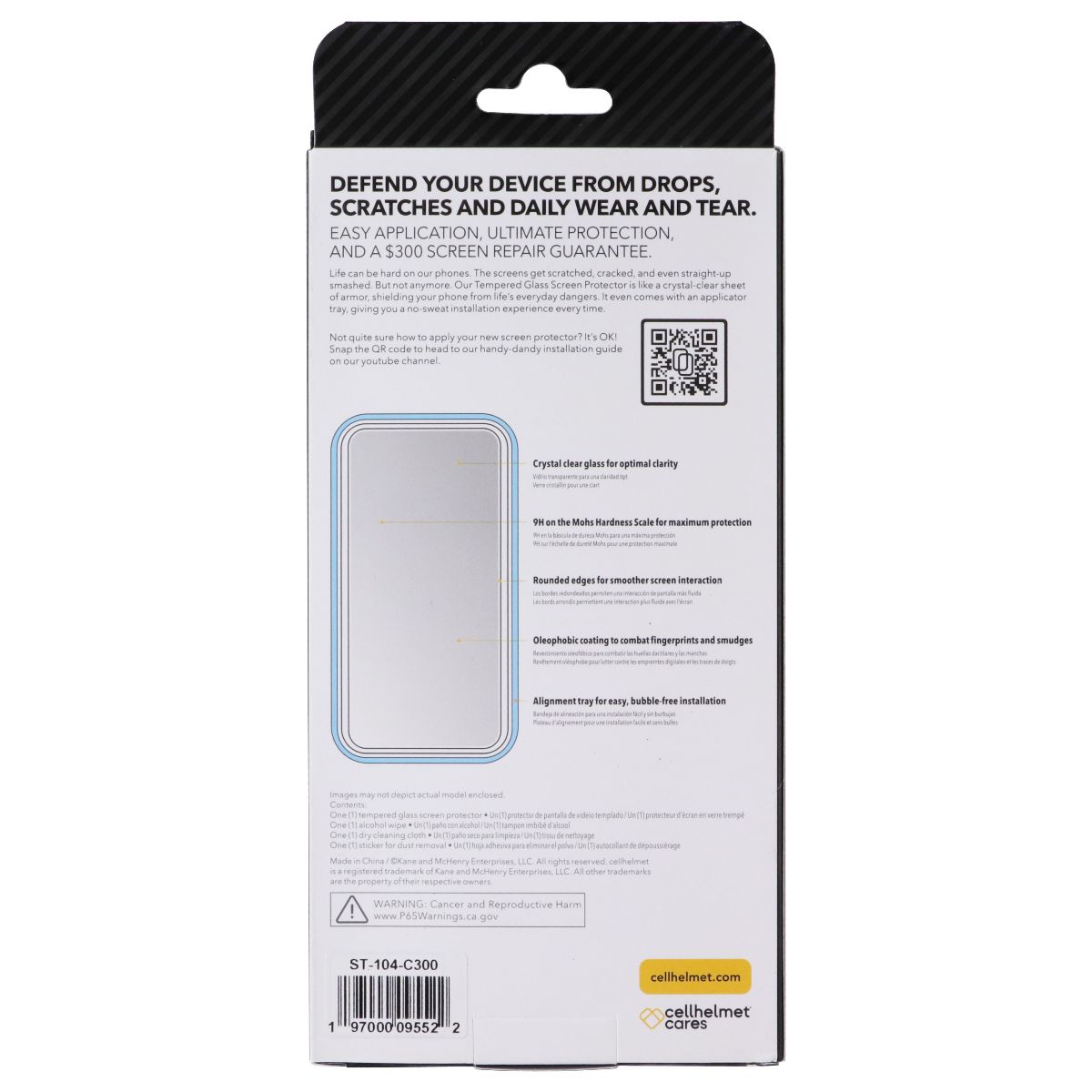 CellHelmet Tempered Glass Screen Protector with Align Tray for Apple iPhone 16 Cell Phone - Screen Protectors CellHelmet - Simple Cell Bulk Wholesale Pricing - USA Seller