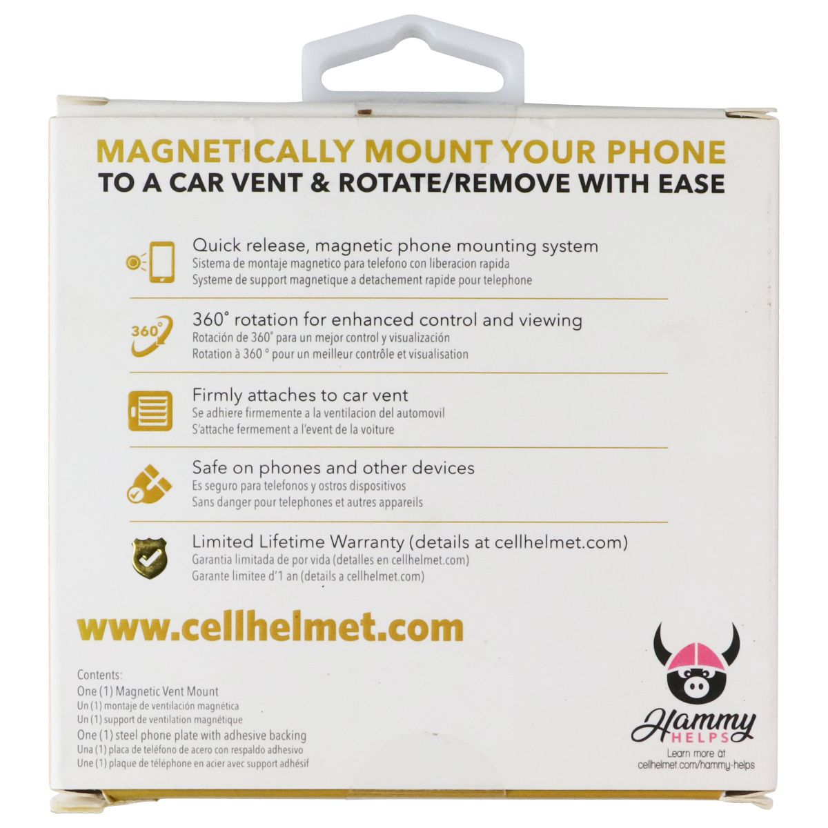 Cellhelmet 360 Degree Universal Magnetic Vent Phone Car Mount