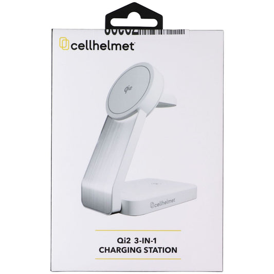 CellHelmet QI2 3-IN-1 Wireless Charging Station Stand - White Cell Phone - Chargers & Cradles CellHelmet - Simple Cell Bulk Wholesale Pricing - USA Seller