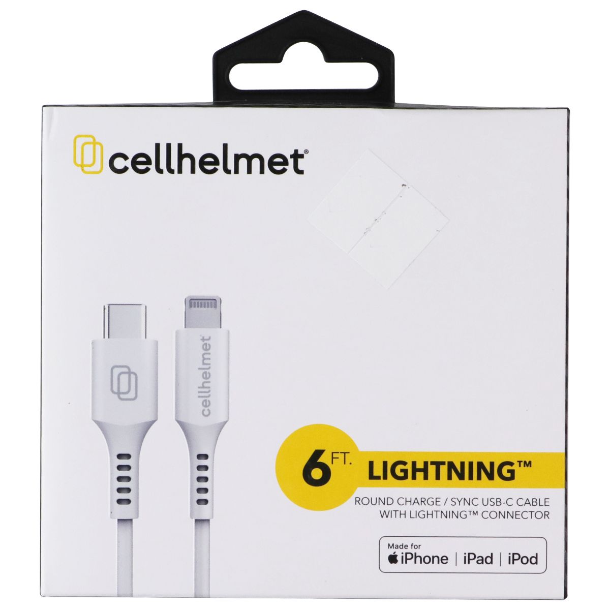 CellHelmet (6-Foot) Lightning 8-Pin to USB-C Round Charge/Sync Cable