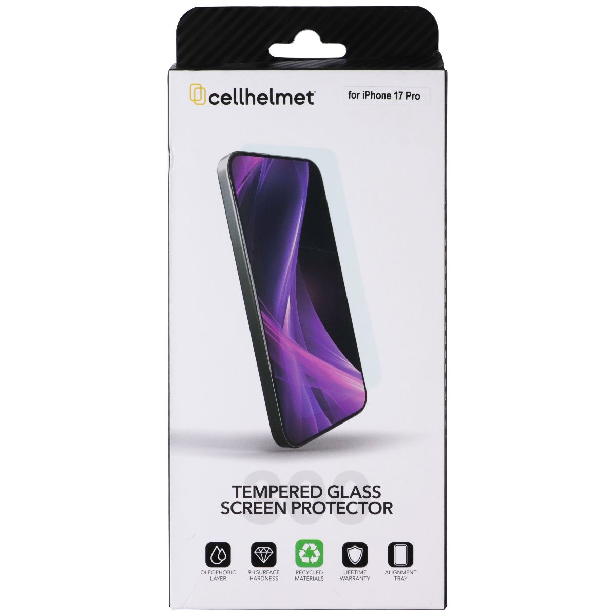 CellHelmet Tempered Glass Screen Protector for Apple iPhone 17 Pro / 18 Pro Cell Phone - Screen Protectors CellHelmet - Simple Cell Bulk Wholesale Pricing - USA Seller