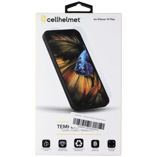 CellHelmet Tempered Glass Screen Protector for Apple iPhone 15 Plus Cell Phone - Screen Protectors CellHelmet    - Simple Cell Bulk Wholesale Pricing - USA Seller