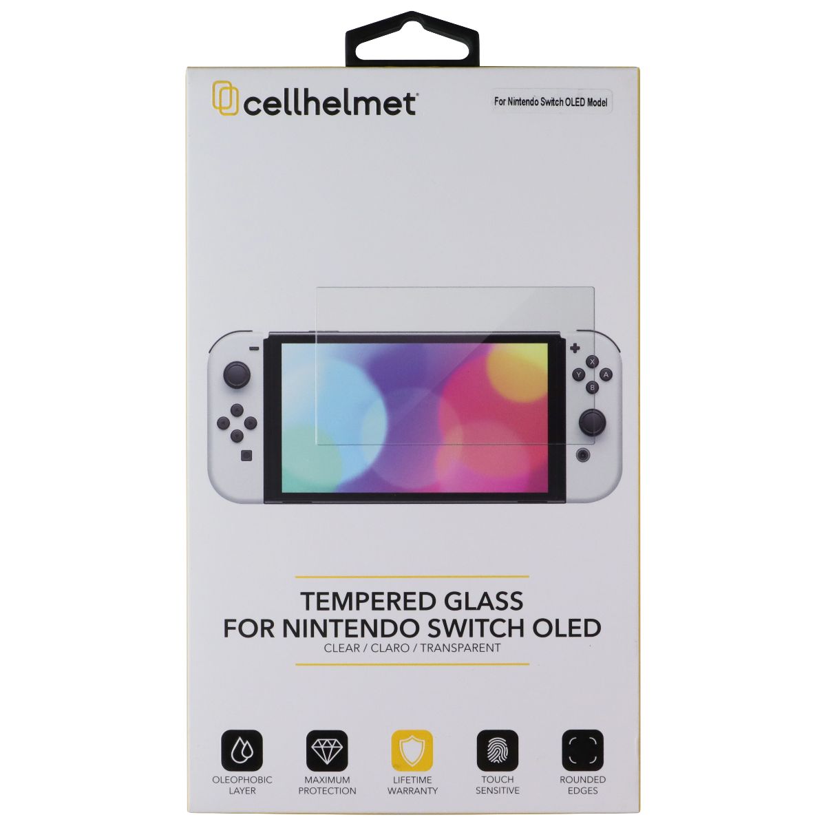 CellHelmet Tempered Glass Screen Protector for Nintendo Switch OLED Gaming/Console - Screen Protectors CellHelmet - Simple Cell Bulk Wholesale Pricing - USA Seller