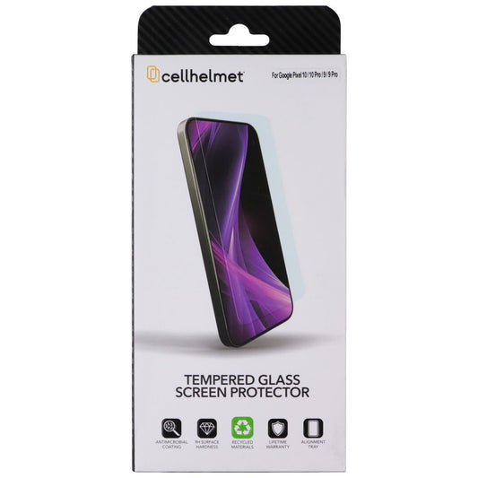 CellHelmet Tempered Glass Screen w/Align Tray for Google Pixel 10/10 Pro/9/9 Pro Cell Phone - Screen Protectors CellHelmet - Simple Cell Bulk Wholesale Pricing - USA Seller