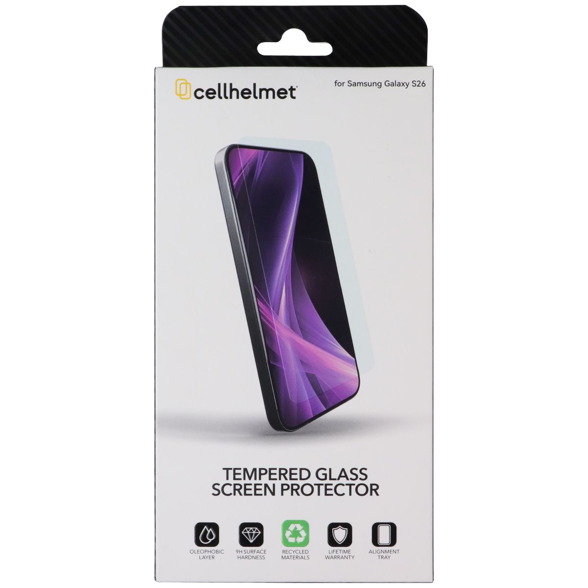 CellHelmet Tempered Glass Screen Protector w/Align Tray for Samsung Galaxy S26
