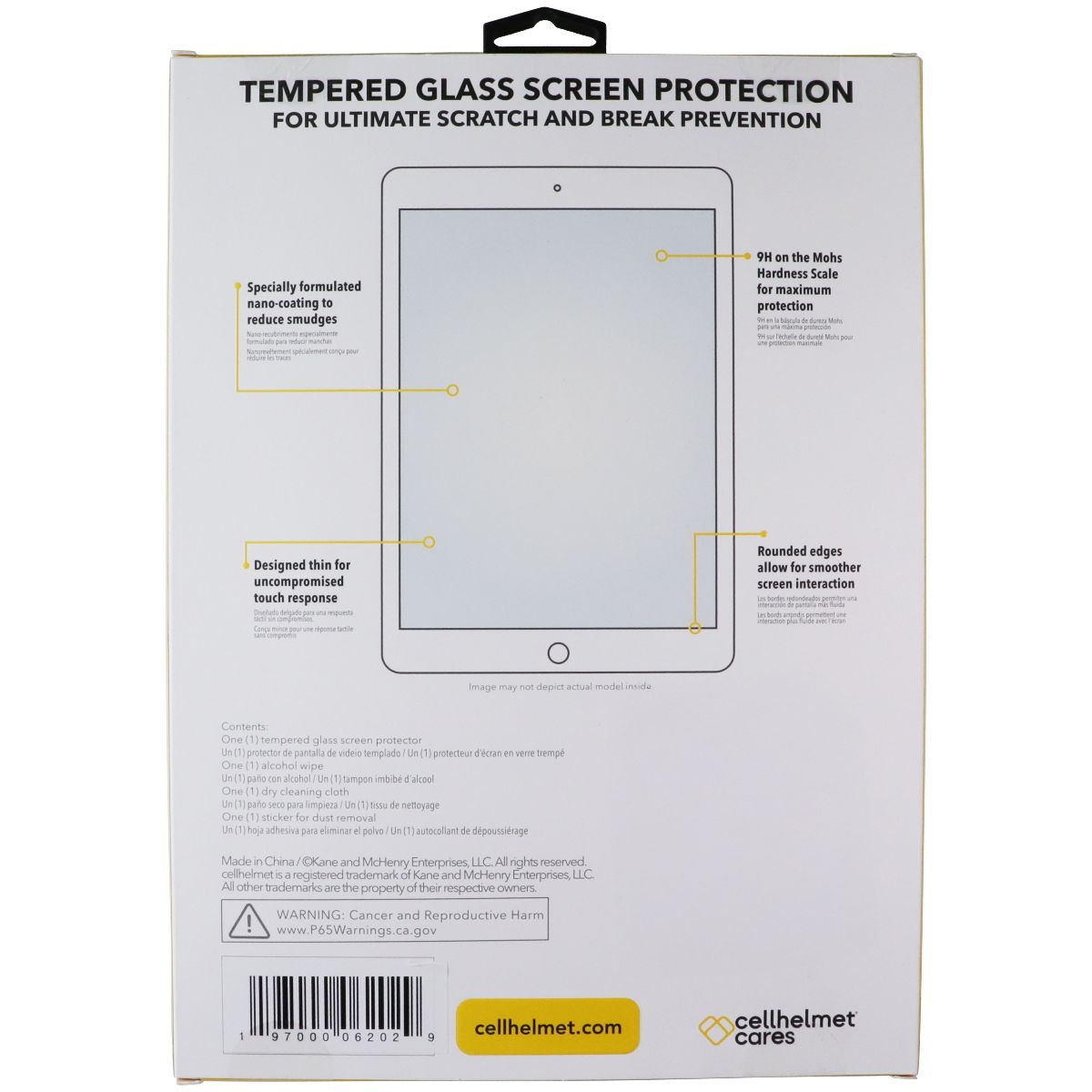 CellHelmet Tempered Glass for Samsung Galaxy Tab S9/S9 FE - Clear