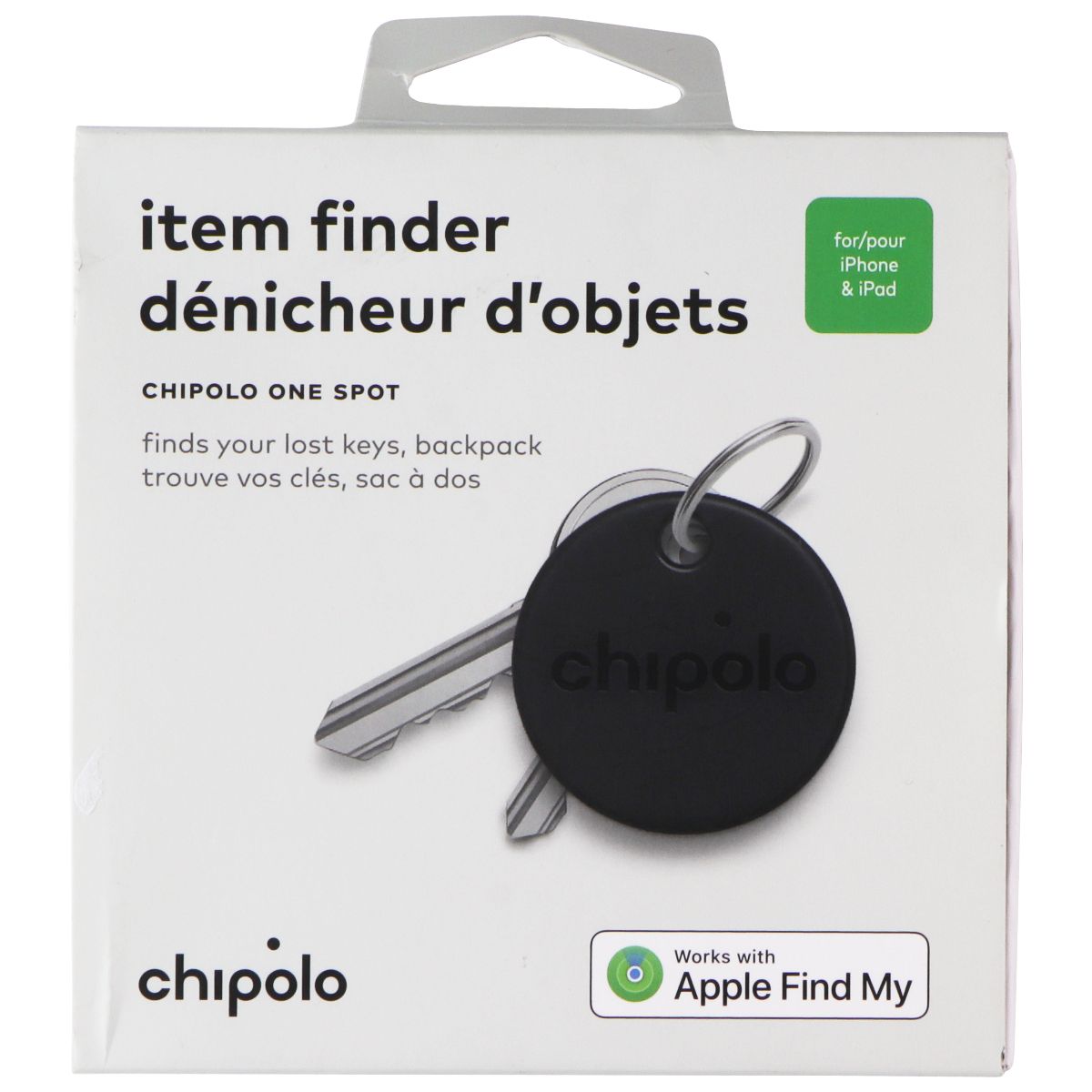 Chipolo One Spot Item Finder - 1 Pack - Black Cell Phone - Other Accessories Chipolo    - Simple Cell Bulk Wholesale Pricing - USA Seller