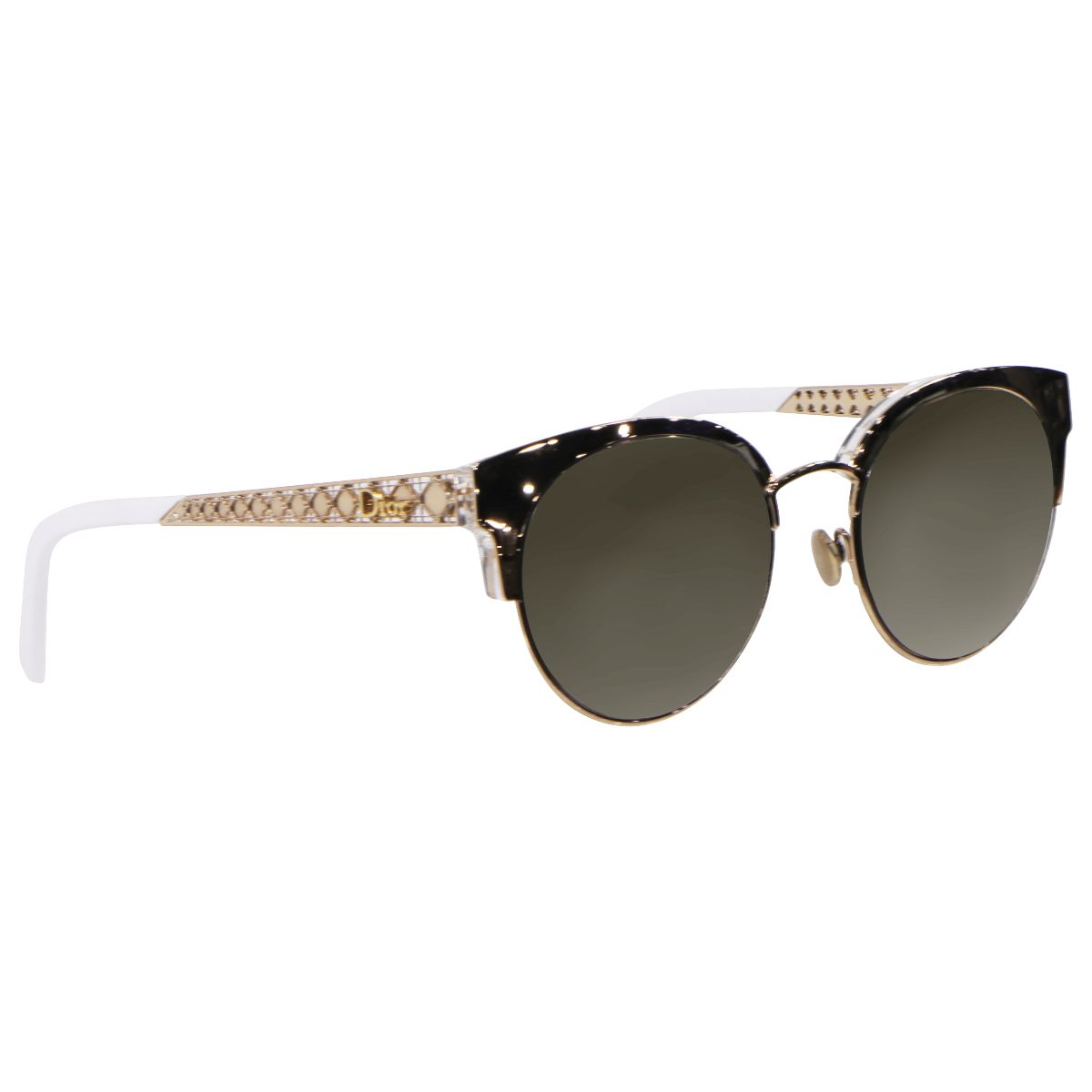 Christian Dior Diorama Mini Sunglasses - White/Gold Other Sporting Goods Christian Dior    - Simple Cell Bulk Wholesale Pricing - USA Seller