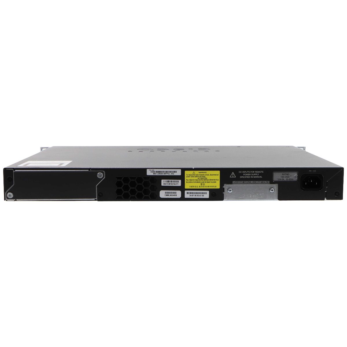 Cisco Catalyst 48-Port Ethernet Switch (WS-C2960X-48FPS-L) / No Power Cord Networking - Network Switches Cisco - Simple Cell Bulk Wholesale Pricing - USA Seller