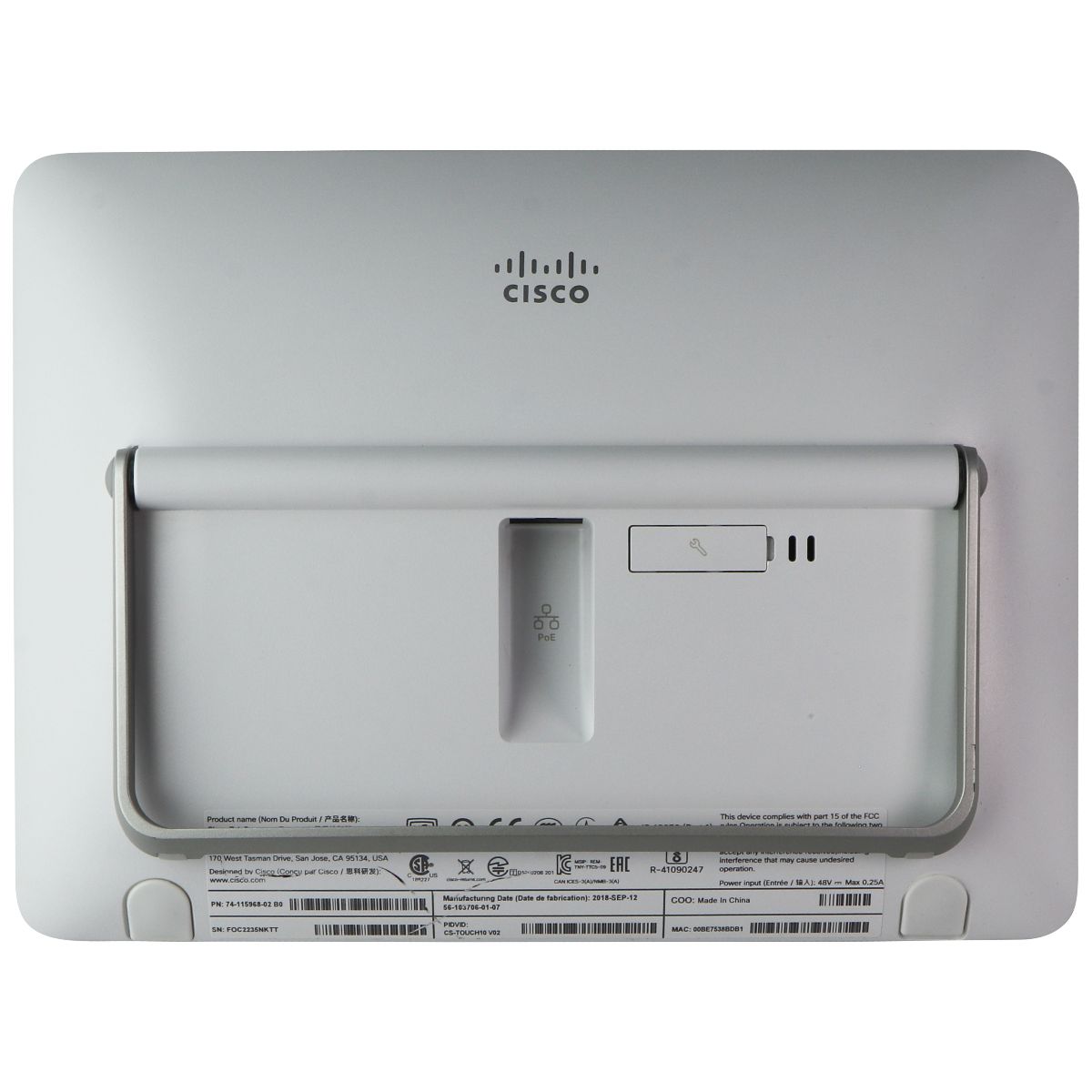Cisco TelePresence Touch 10 Control Panel (TTC5-09) TV, Video & Audio Accessories - Other TV, Video & Audio Accs Cisco - Simple Cell Bulk Wholesale Pricing - USA Seller