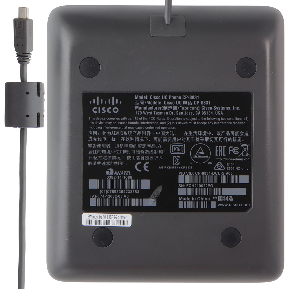 Cisco Unified IP Conference Phone 8831 Base and Controller Networking - Other Enterprise Networking Devices Cisco - Simple Cell Bulk Wholesale Pricing - USA Seller