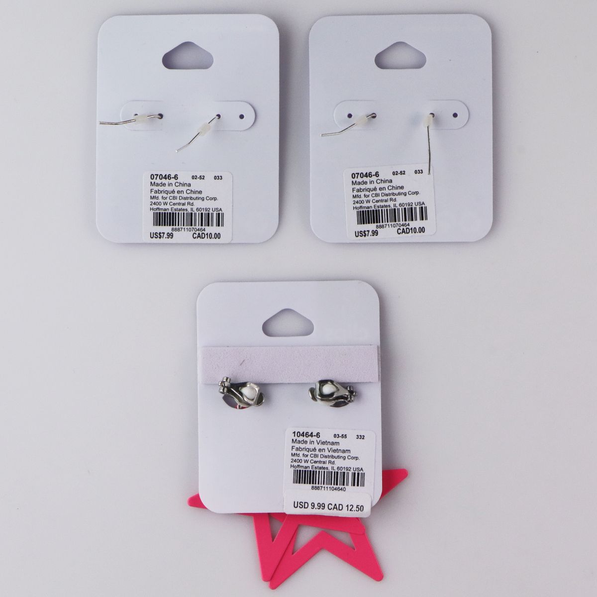 Claire's Club Bracelet / Earring Bundle (3 Sets of Bracelets/3 Sets of Earrings) Fashion Jewelry - Bracelets & Charms Claire's Club - Simple Cell Bulk Wholesale Pricing - USA Seller
