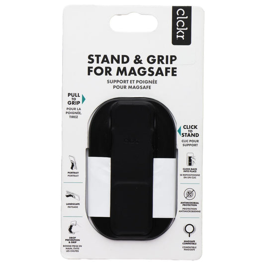 Clckr Stand & Grip Mount for MagSafe for Smartphones - Black Cell Phone - Mounts & Holders Clckr    - Simple Cell Bulk Wholesale Pricing - USA Seller