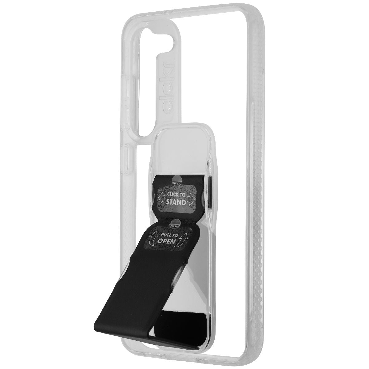 CLCKR Stand + Grip Series Case for Samsung Galaxy S23 - Clear/Black Cell Phone - Cases, Covers & Skins Clckr    - Simple Cell Bulk Wholesale Pricing - USA Seller