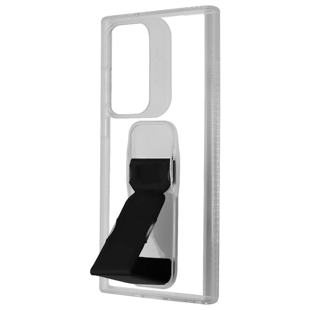 Clckr Stand + Grip Case for Samsung Galaxy S23 Ultra - Clear/Black Cell Phone - Cases, Covers & Skins Clckr - Simple Cell Bulk Wholesale Pricing - USA Seller