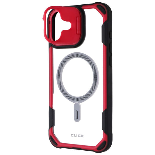 Click Fusion MagSafe Series Case for Apple iPhone 16 Plus - Red/Clear Cell Phone - Cases, Covers & Skins Click - Simple Cell Bulk Wholesale Pricing - USA Seller