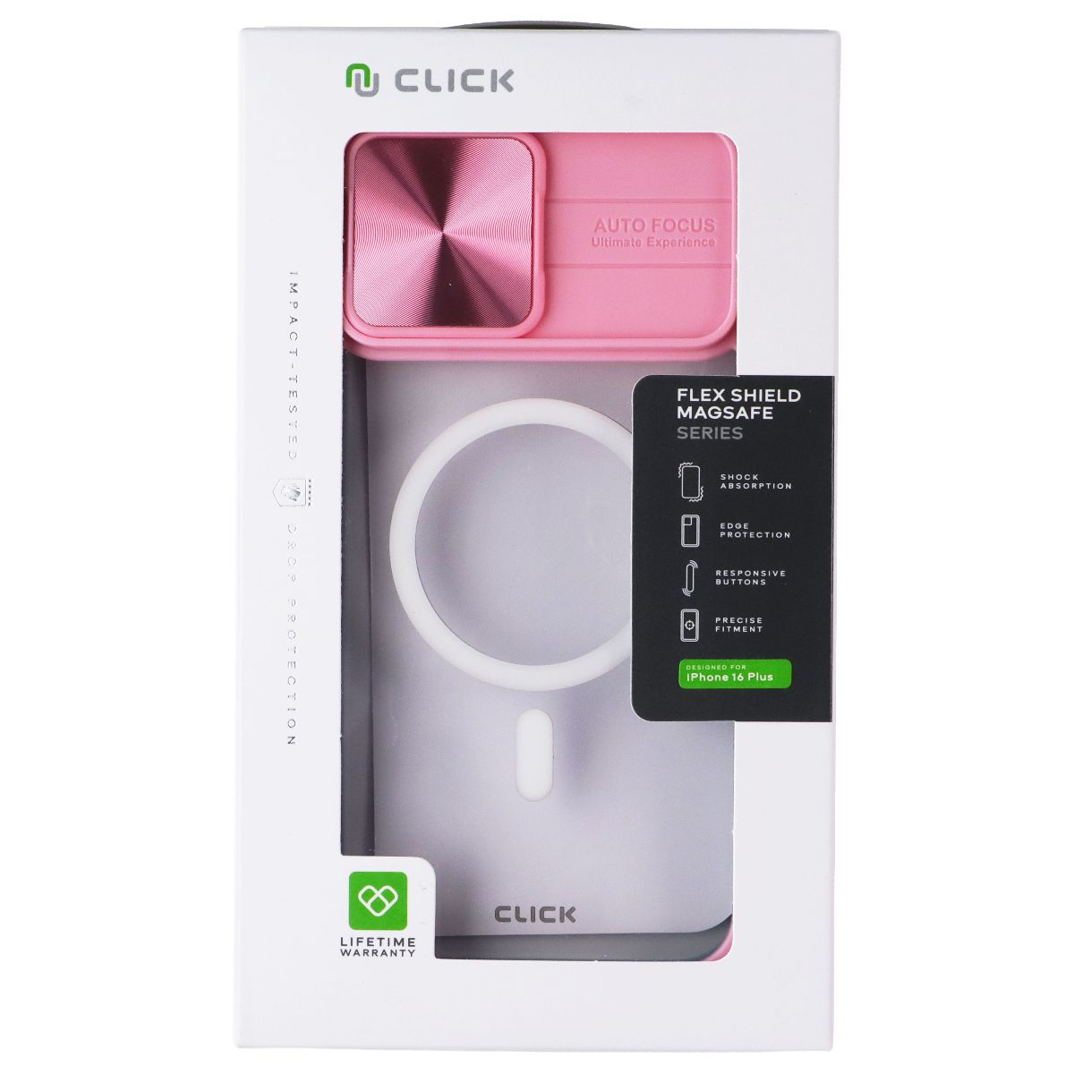 Click Flex Shield Case for MagSafe for Apple iPhone 16 Plus - Pink