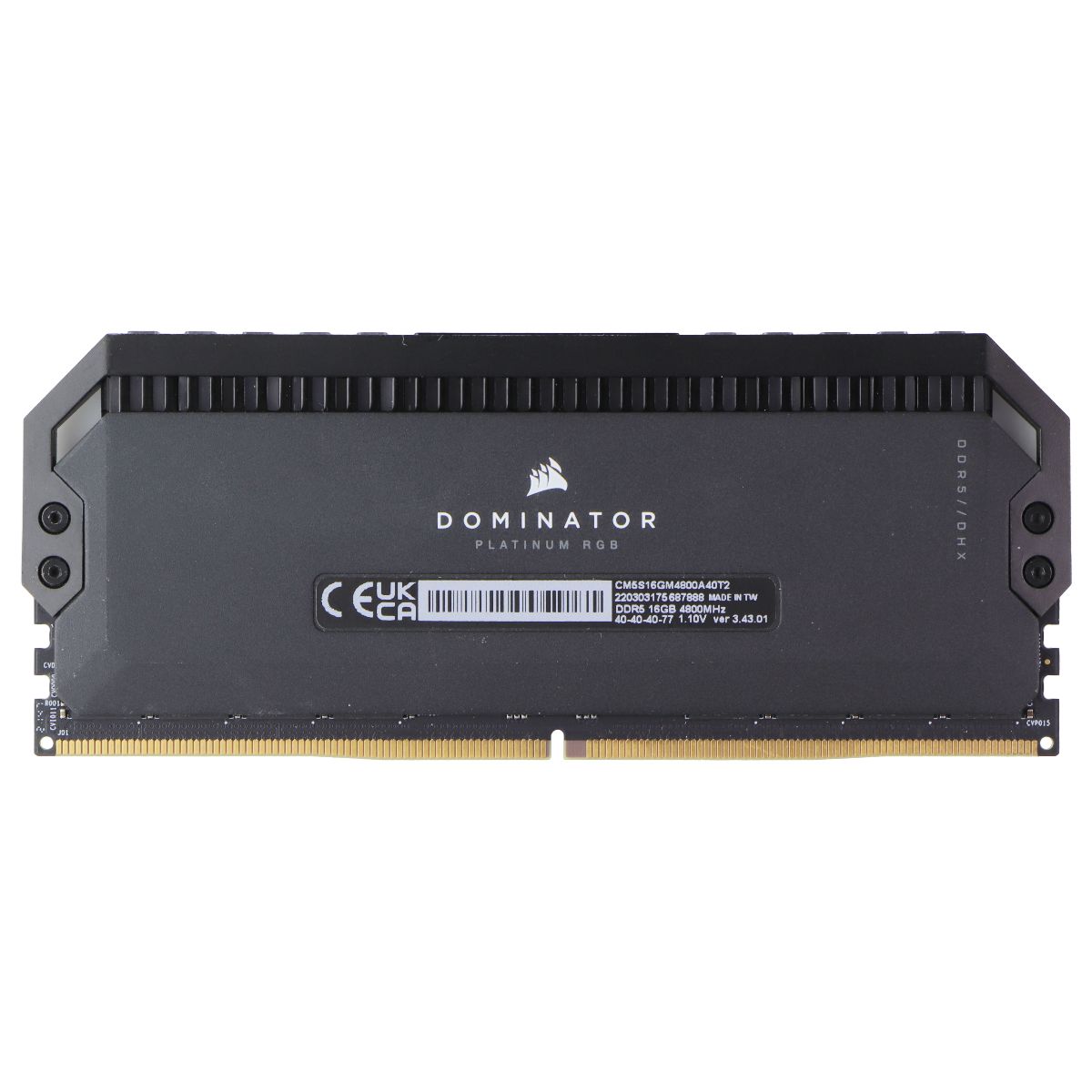 Corsair Dominator Platinum RGB (16GB) DDR5-4800 RAM Memory (CM5S16GM4800A40T2) Computer Parts - Memory (RAM) Corsair    - Simple Cell Bulk Wholesale Pricing - USA Seller