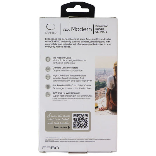 Crafted 5-in-1 Protection Bundle ULTIMATE for Apple iPhone 17 Pro - Clear Cell Phone - Accessory Bundles Crafted - Simple Cell Bulk Wholesale Pricing - USA Seller