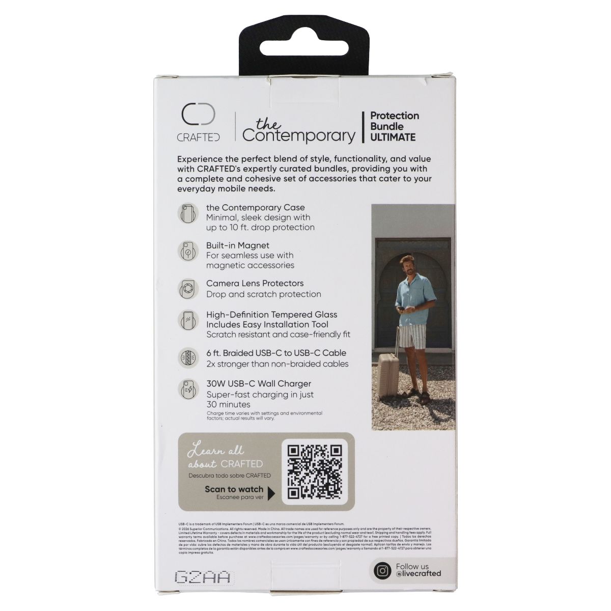 Crafted Contemporary 5-Piece Protection Bundle for Galaxy S26 Plus - Black Cell Phone - Accessory Bundles Crafted - Simple Cell Bulk Wholesale Pricing - USA Seller