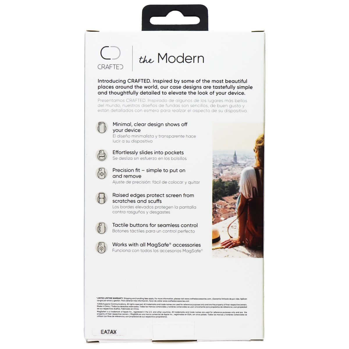 Crafted Modern Series Slim Case for MagSafe for Apple iPhone 16 - Clear Cell Phone - Cases, Covers & Skins Crafted - Simple Cell Bulk Wholesale Pricing - USA Seller