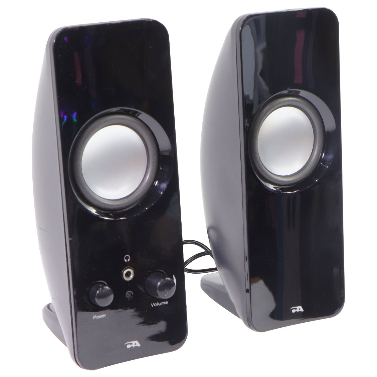 Cyber Acoustics 2.0 Powered Speaker System with Volume Control - Black (CA-2050) Computer Accessories - Computer Speakers Cyber Acoustics - Simple Cell Bulk Wholesale Pricing - USA Seller
